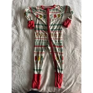 Little Sleepies 6-12M Green Gingerbread Bamboo Zippy Christmas Pajamas